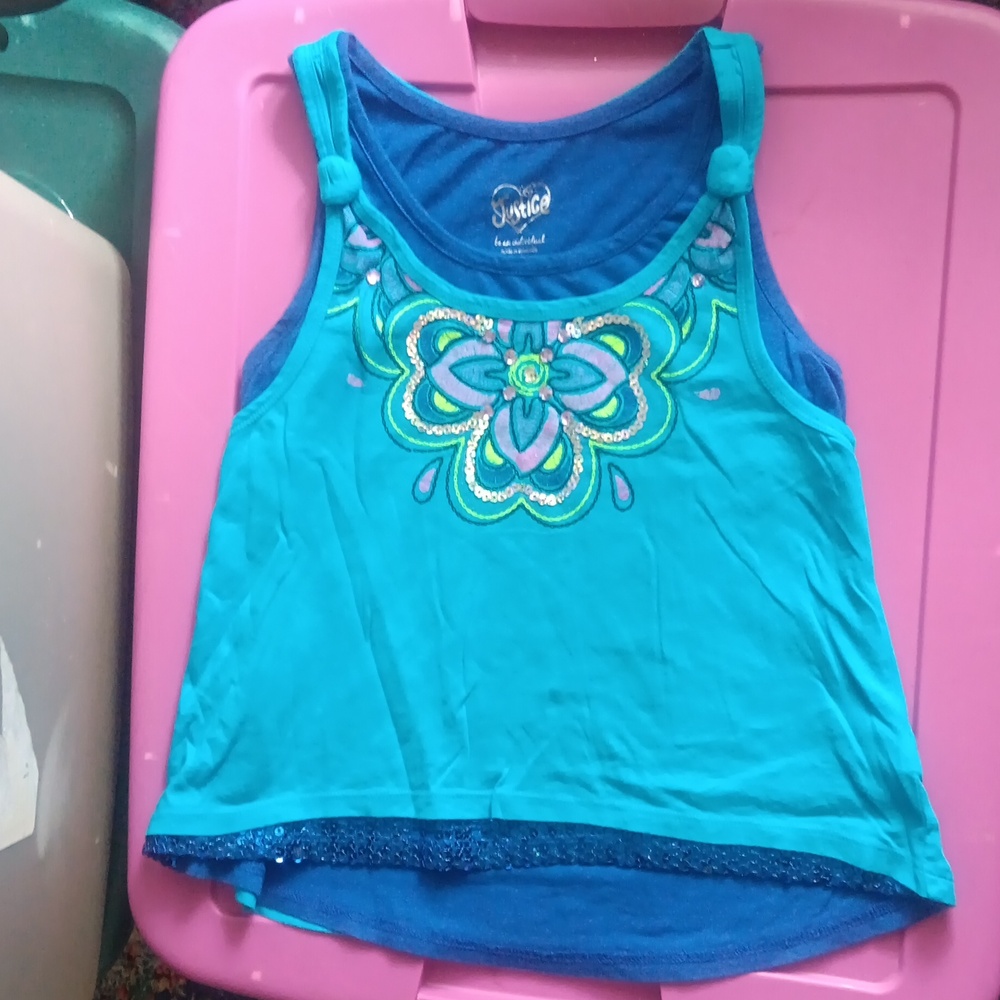 Justice layered look tank top